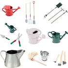 Оловянная Лейка для 112 Масштаб Кукольный домик миниатюры садовый пейзаж сцена модель детская мебель игрушки DIY аксессуары садовые инструменты