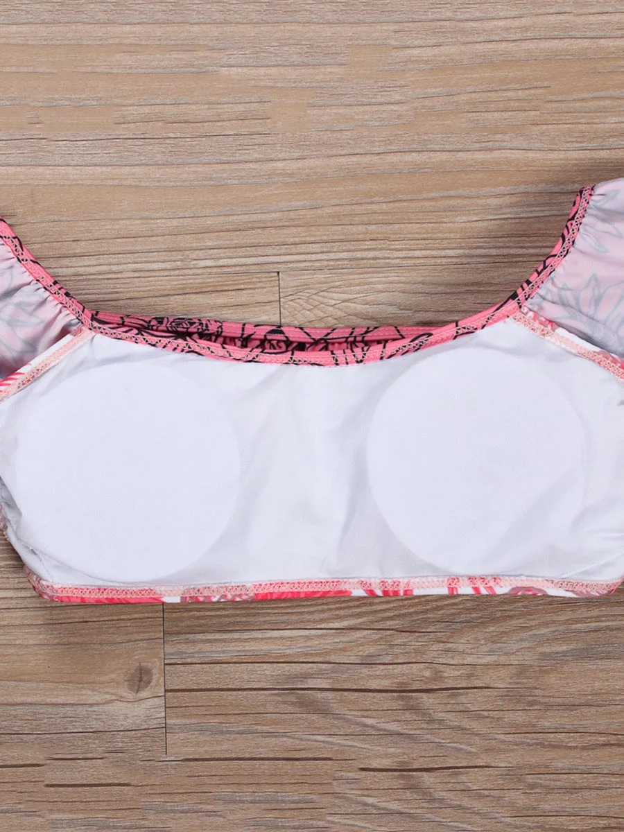 Beachwear Female Maillot Brazilian Summer Women Set Ruffle Push Up Sexy Bathing Suit Triangle Sets | Женская одежда