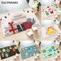 2022 new year christmas eve jingle bell xmas santa claus area rug bedside mat indoor carpet kitchen non slip festival decoration