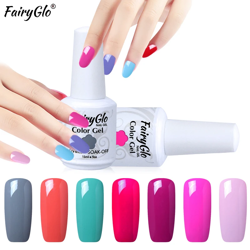FairyGlo флуоресцентный неоновый УФ-гель для ногтей Дизайн ногтей гель лак замачиваемый Vernis полуперманентный лак для ногтей 15 мл