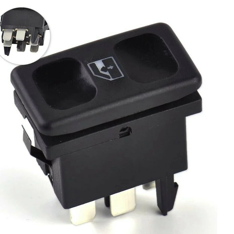 Автомобильная кнопка управления стеклоподъемником черная пластиковая