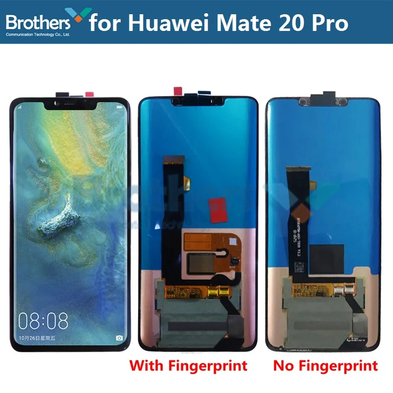 ЖК экран для Huawei Mate 20 Pro дисплей в сборе со сканером отпечатка пальца 8G сенсорный с