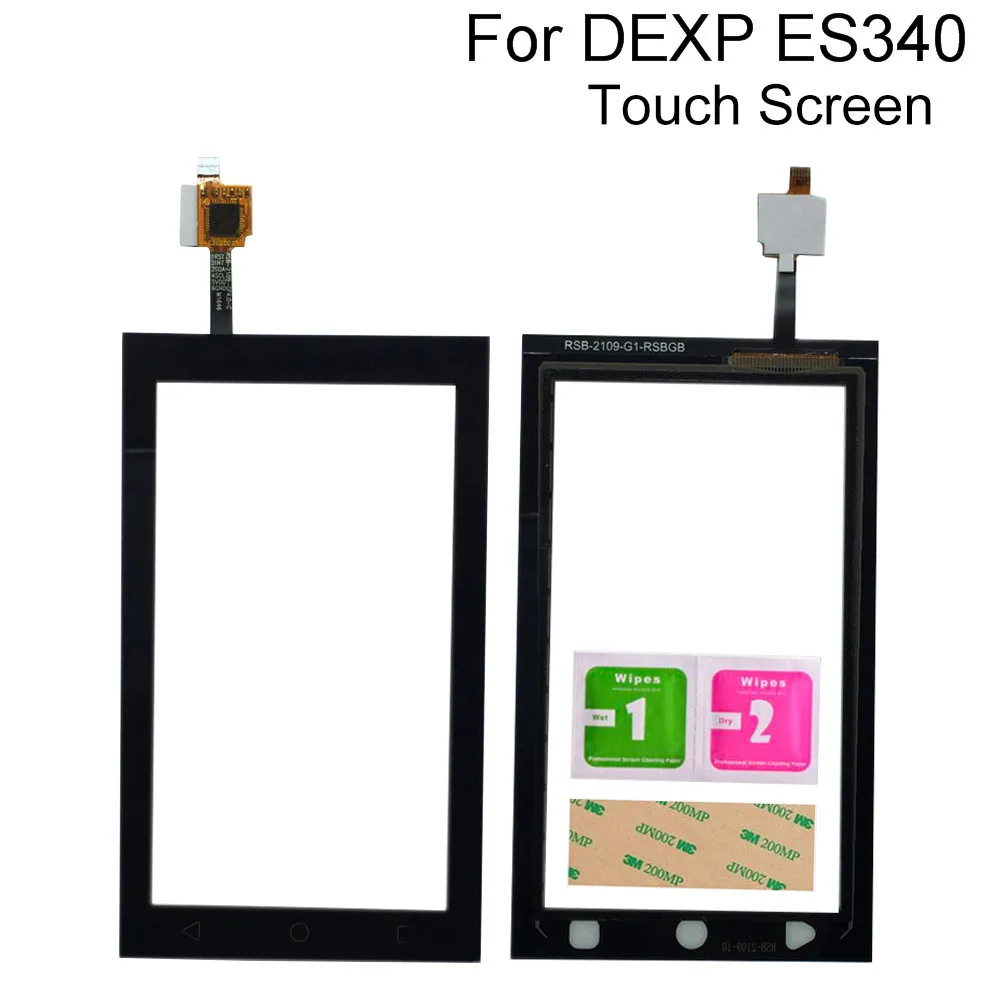 

Mobile Touch Screen For Dexp Ixion ES340 Digitizer Panel Sensor Front Glass Tools 3M Glue Wipes