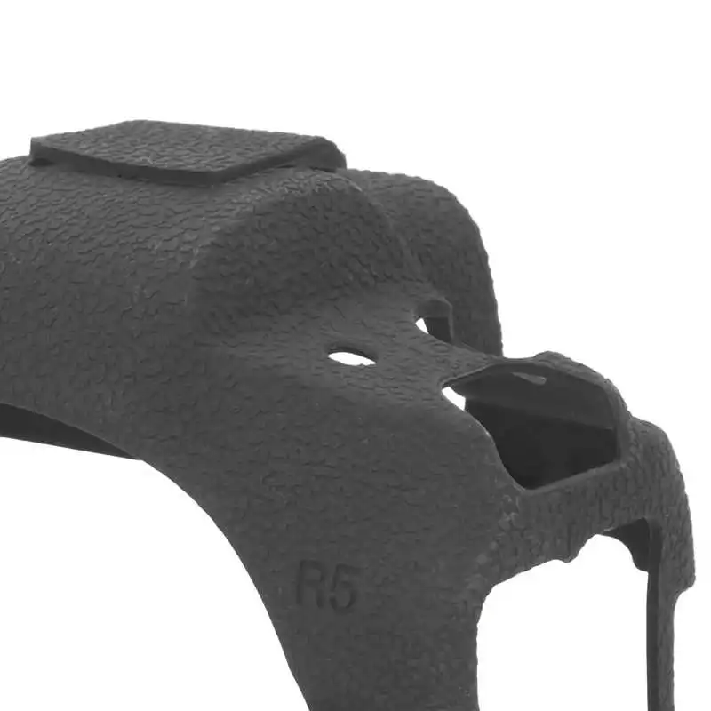 

New Brand batteries accessories Digital Camera Black Lychee Pattern Silicone Cover Protective Casing for Canon EOS R5 battery