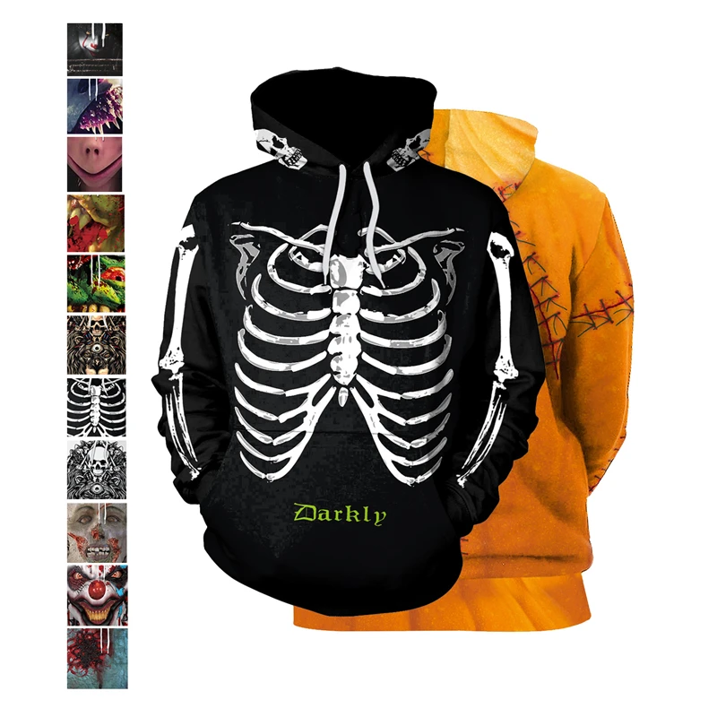 Новый аниме ужас зомби призрак косплей костюм на Хэллоуин с капюшоном свитер
