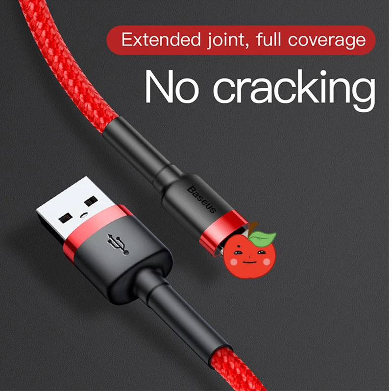 Baseus USB Cable For iPhone 13 12 11 Pro XS Max X XR 8 7 6 6s Plus 5s 3M Fast Charging Charger Wire Data Cord Mobile Phone Cable