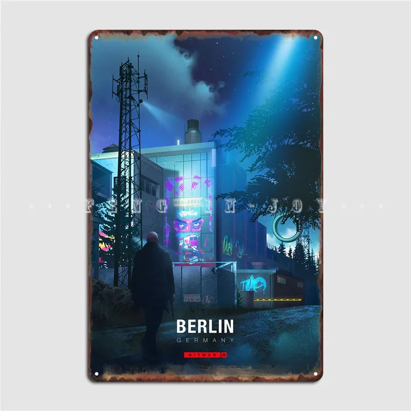 

Hitman Berlin Poster Metal Plaque Club Party pub Garage Wall Decor create Tin sign Poster