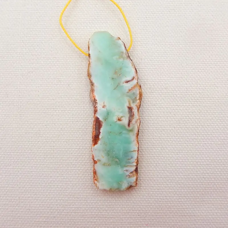 Подвеска из драгоценного камня хризопразы Nugget ювелирные изделия натурального