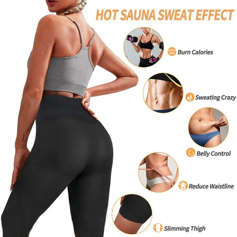

Women Body Shaper Slimming Pants Weight Loss Waist Trainer Fat Burning Sweat Sauna Capris Leggings Shapers