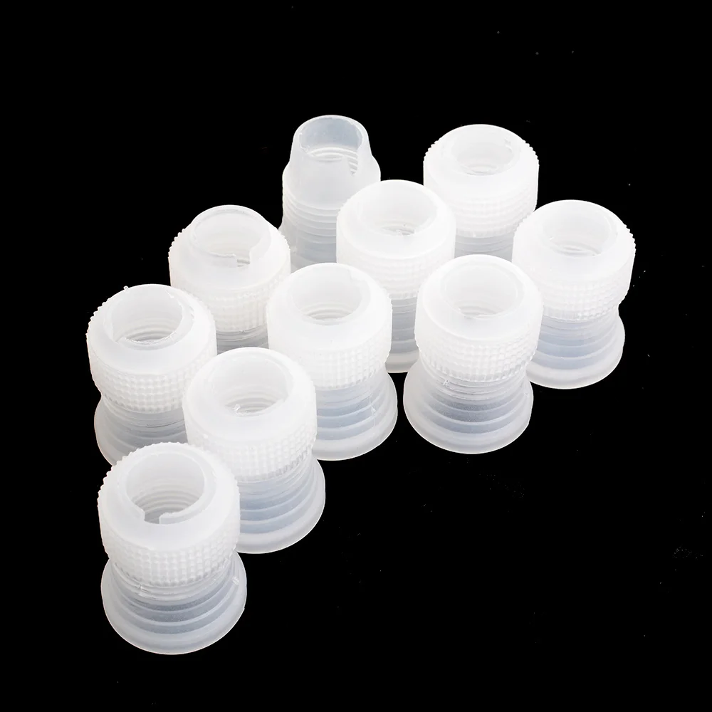 

10pcs Plastic Icing Piping Couplers Small Pastry Coupler Baking Cake Decorating Cream Pastry Bags Tips Nozzles Adaptor Tools