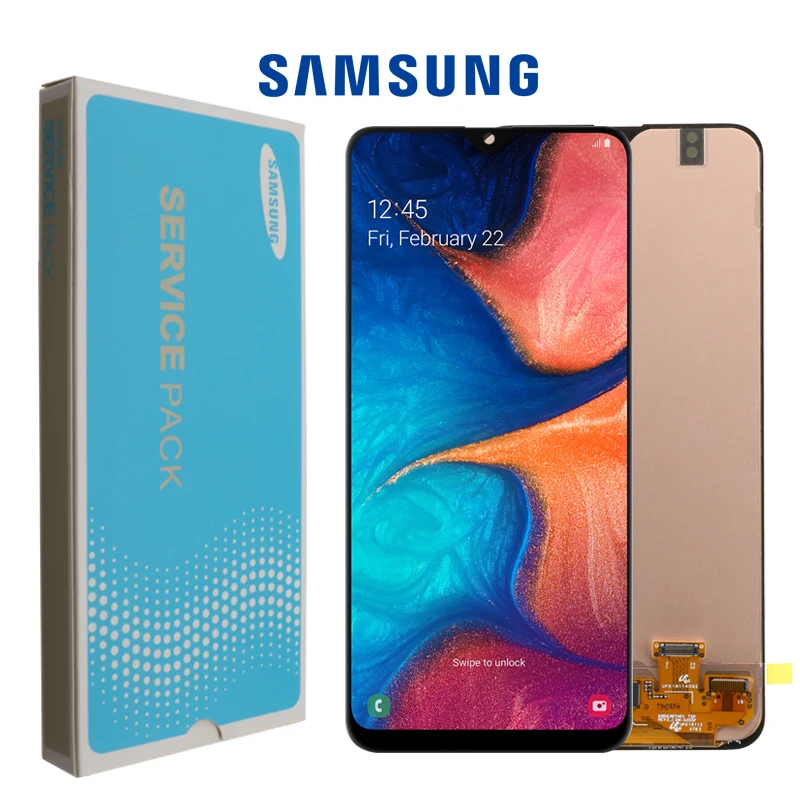 Оригинальный AMOLED дисплей 6 4 дюйма для Samsung Galaxy A20 A205 SM A205F сменный ЖК экран