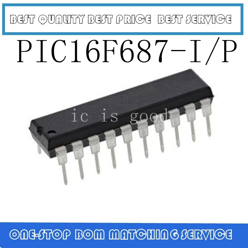 

10PCS PIC16F687 PIC16F687-I/P DIP-20