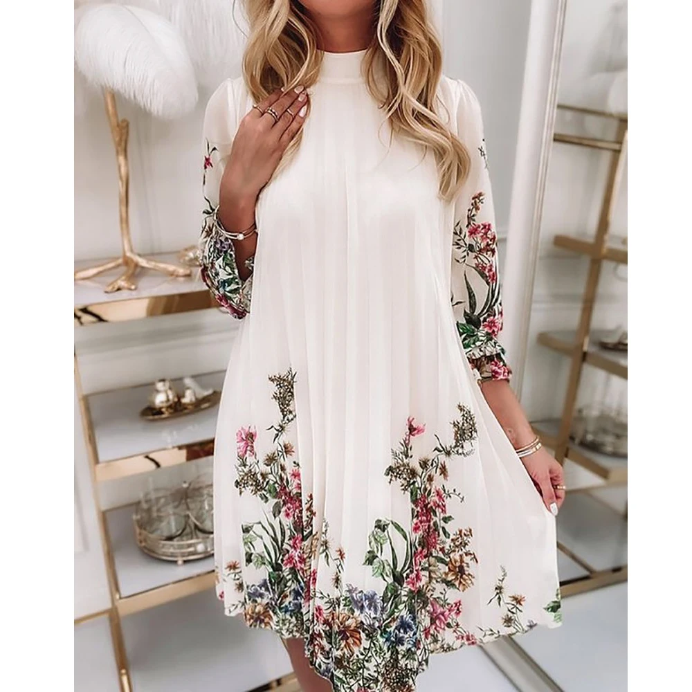 

Dress White Bohemian Retro Woman Vintage Dress Spring Autumn Wedding Party Dress European And American Style Vestido De Mujer