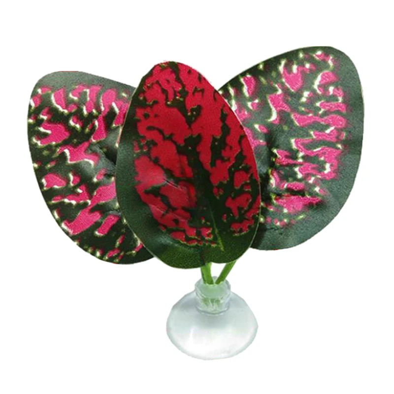 Искусственное растение в виде листка лотоса аквариум декора Силиконовые