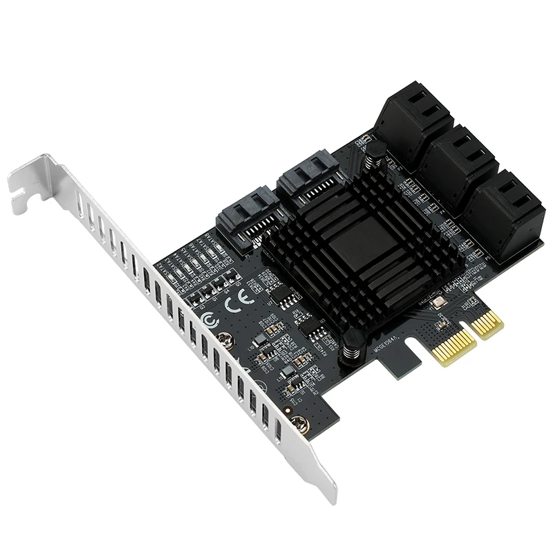 

PCIE SATA Expansion Card PCIE to 8-Port SATA 3.0 6Gbit/S Adapter Card Desktop Integrated Converter with 8 SATA Lines