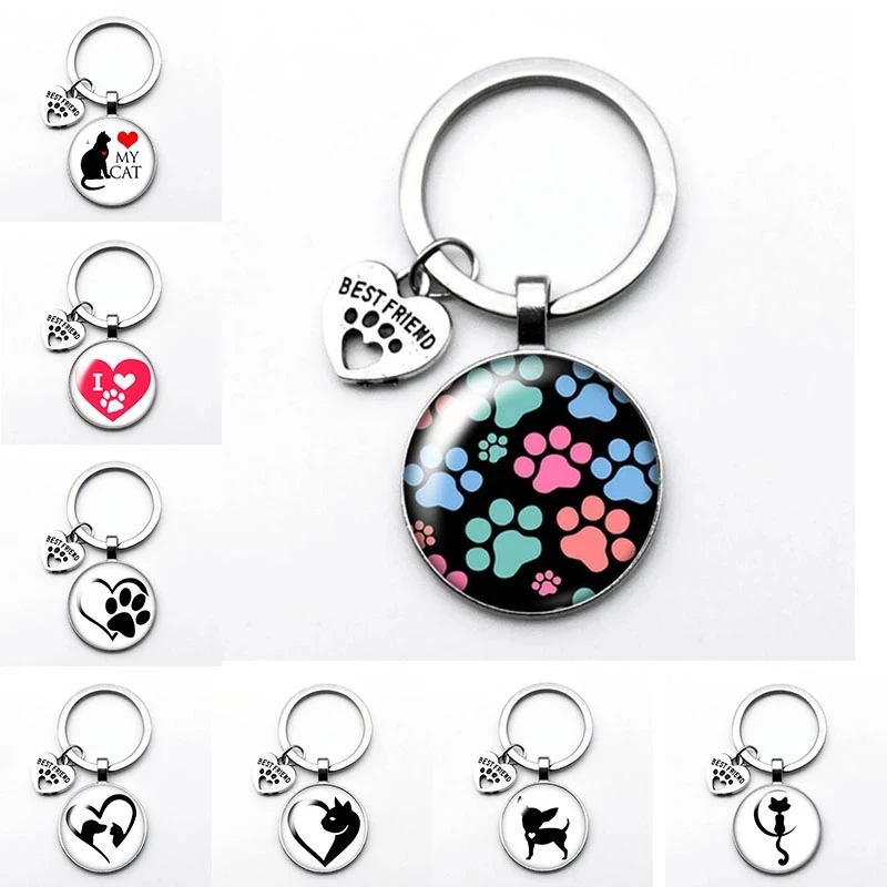 

New Type Very Cute Naughty Cat Keychain I Love My Cat Keychain, Cute Cat Keychain Is Suitable For Cute Fashion Holiday Gifts For