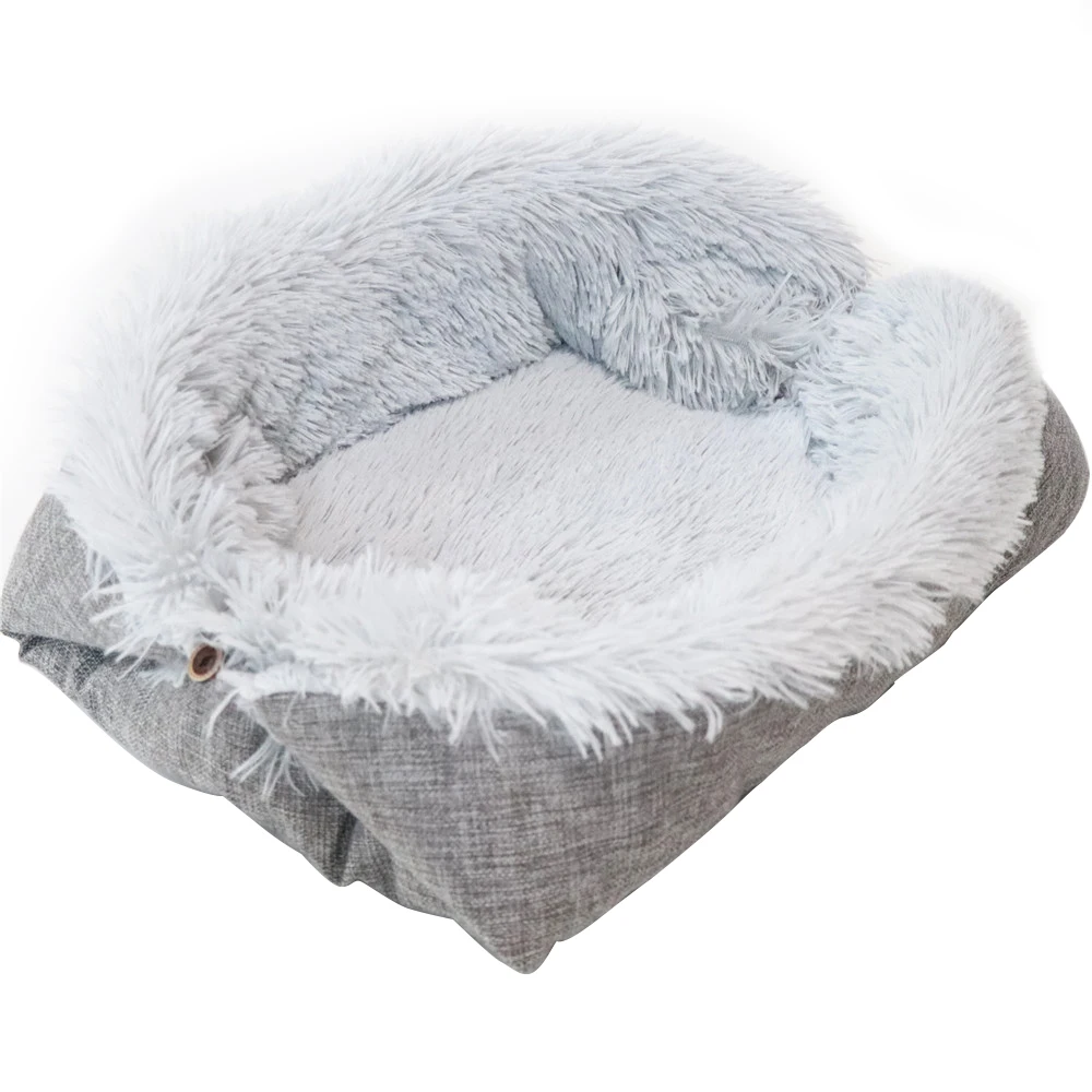 

Foldable Pet Cushion Super Soft Square Plush Cat Bed Mats Small Dog Rest Blanket Winter Warm Sleeping Puppy Cats Nest Sleep Pads