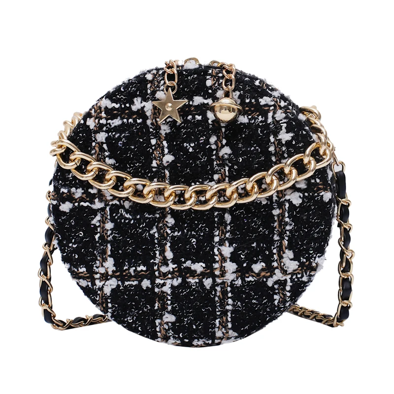 Женская сумка тоут из твида с цепочкой и кисточкой|Сумки ручками| |