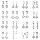 1 пара, 19 стилей, серебряный цвет, серьги-кольца для женщин, серьги-кольца, ювелирные изделия, подарок, дропшиппингоптовая продажа