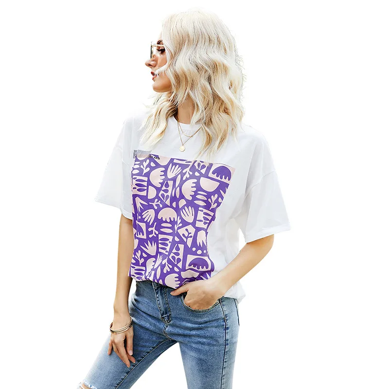 

Y181 2021 Summer New Women's Clothing Short Sleeve Thin T-Shirt Casual Simplicity Solid White Loose