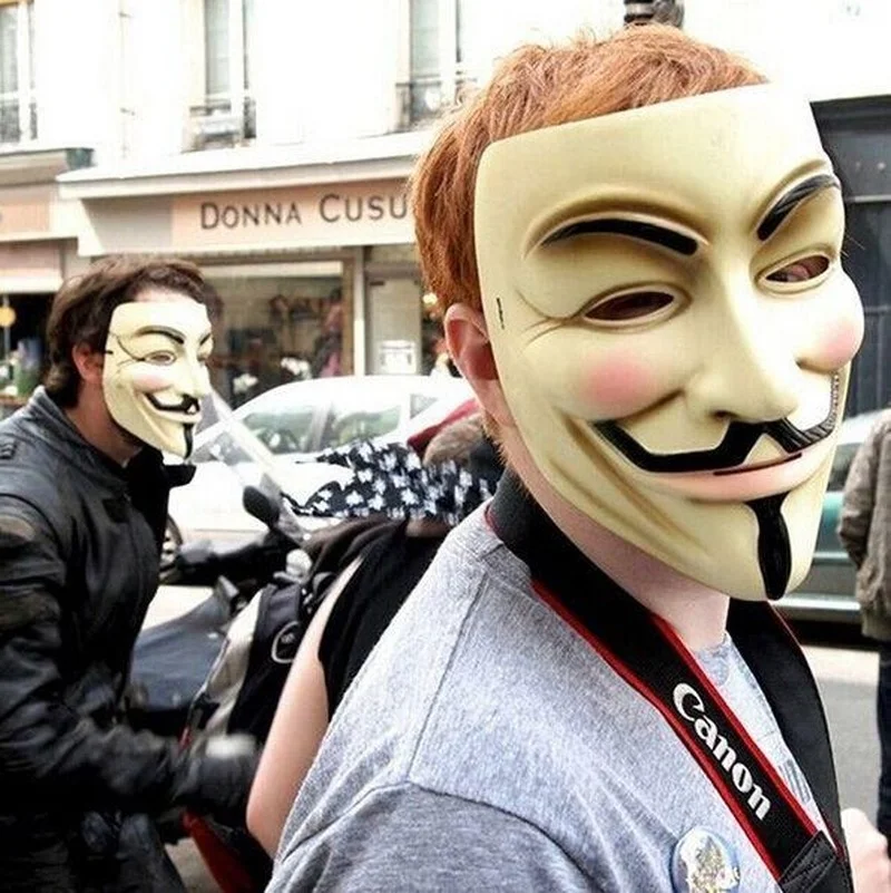 Маска Вендетта V маски Fawkes Vendetta командная розовая искусственная маска