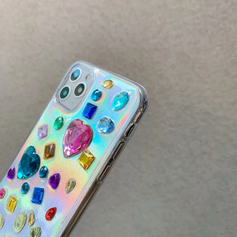 Мягкий силиконовый чехол из ТПУ в стиле ретро с цветочным узором и блестками для