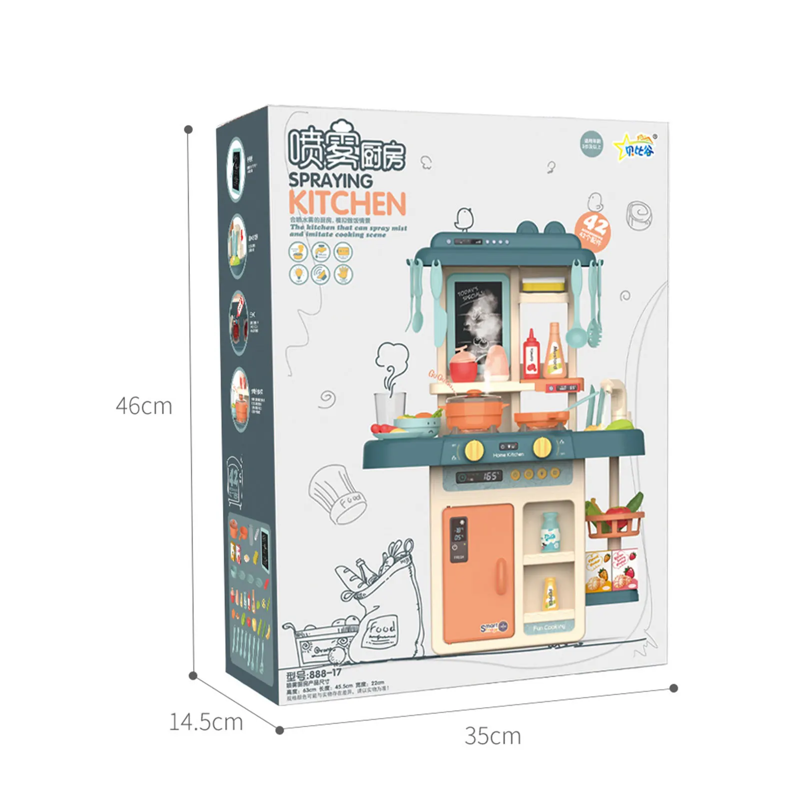 

Kitchen Playset Kids Kitchen Pretend Play Toys Accessories Set F50