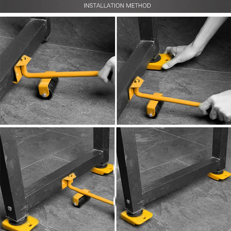 

5pcs Heavy Object Mover Set Portable Move Handling Tool for Furnitures Fish Tank N66