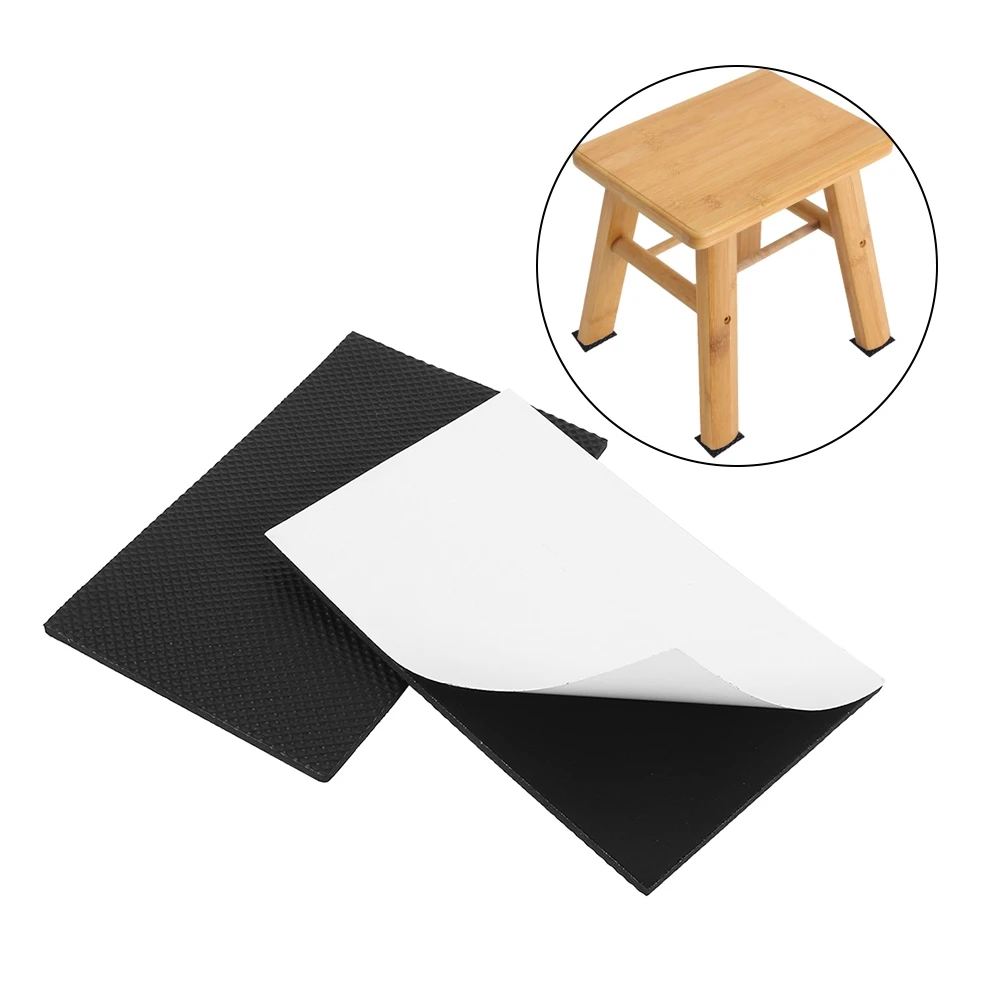 

2Pcs Black Non-slip Self Adhesive Floor Protectors Furniture Sofa Table Desk Chair Rubber Feet Pads