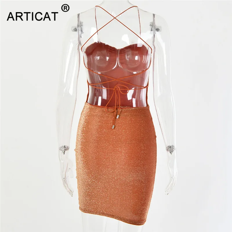 Articat, блестящие, без бретелек, сексуальные, вечерние, рождественское платье, женское, черное, с открытой спиной, облегающее, Бандажное платье, эластичное, Повседневное платье, Vestidos