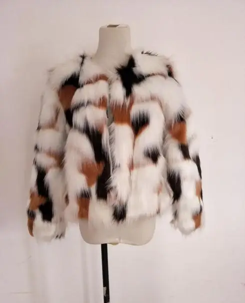 XS/6XL женские короткие куртки из искусственного меха короткие женские куртки больших размеров Сексуальные Разноцветные пальто из искусственного меха Верхняя одежда из искусственного меха K702