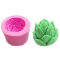 3d stereo lotus gel mold fondant cake mold handmade soap soap mold candle silicone mold diy baking tool kitchen accessories