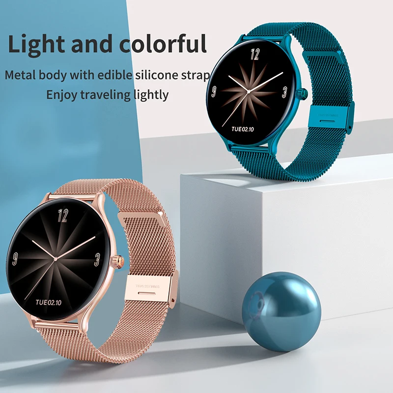 2021 fashion full circle touch screen color screen smart watch women men sport heart rate blood pressure waterproof smartwatch free global shipping