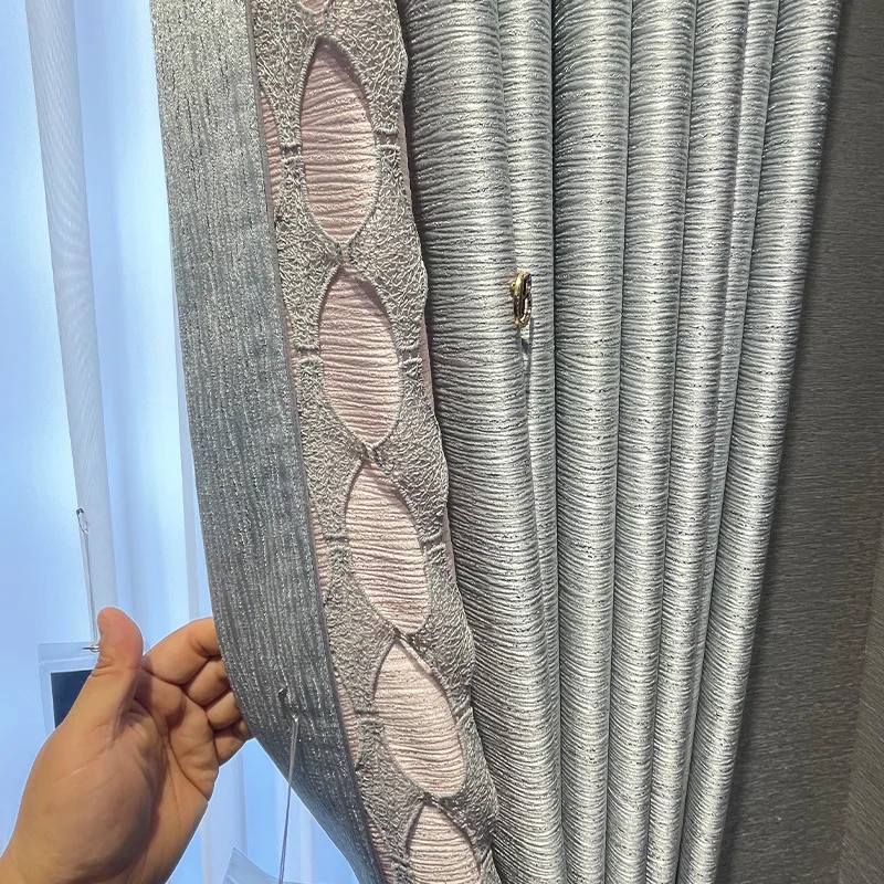 Новинка французская роскошная кружевная полая вышивка затемняющие шторы для