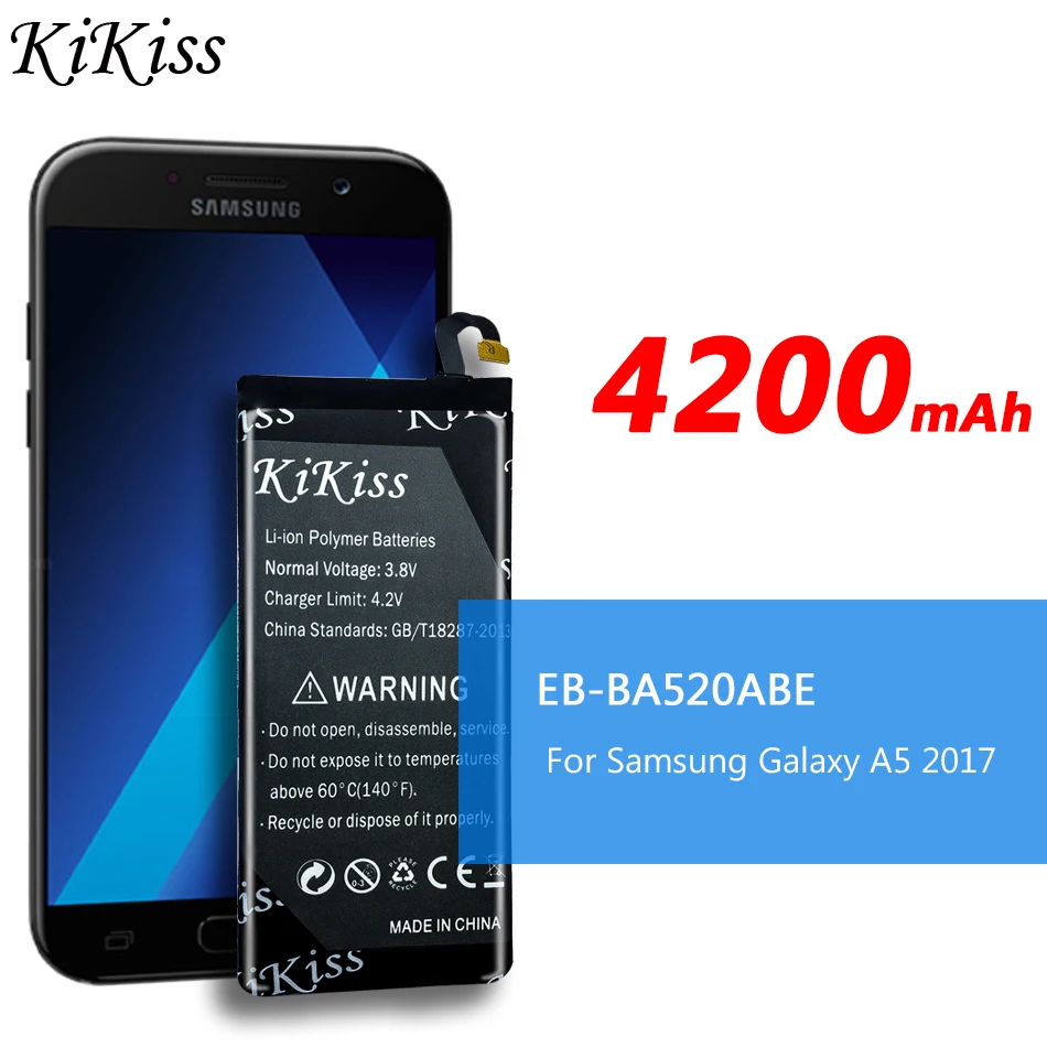 Бесплатный инструмент 4200 мАч батарея для Samsung Galaxy A5(2017) A520 A520F EB BA520ABE сменная +