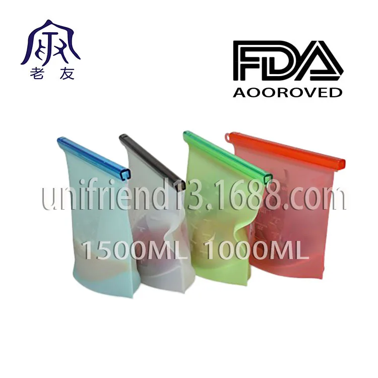 

Silica Gel Food Ziplock Bag Edible Silicon Freshness Protection Package Compartmental Food Storage Bag Refrigerator Envelope Bag