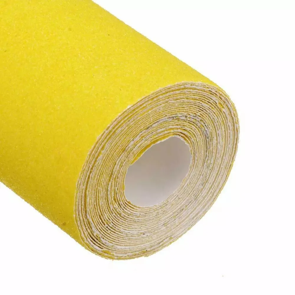 

5m Yellow Aluminium Oxide Sanding Roll Woodwork Hand Abrasive Tool Grit 120 For Metal Working Fiberglass Primers And Plastics