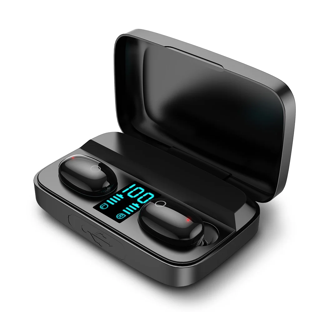 AWI W2S беспроводные наушники Bluetooth 5,0 TWS гарнитура светодиодный дисплей с 1800 мАч Внешний аккумулятор Наушники Hi-Fi стерео спортивные наушники