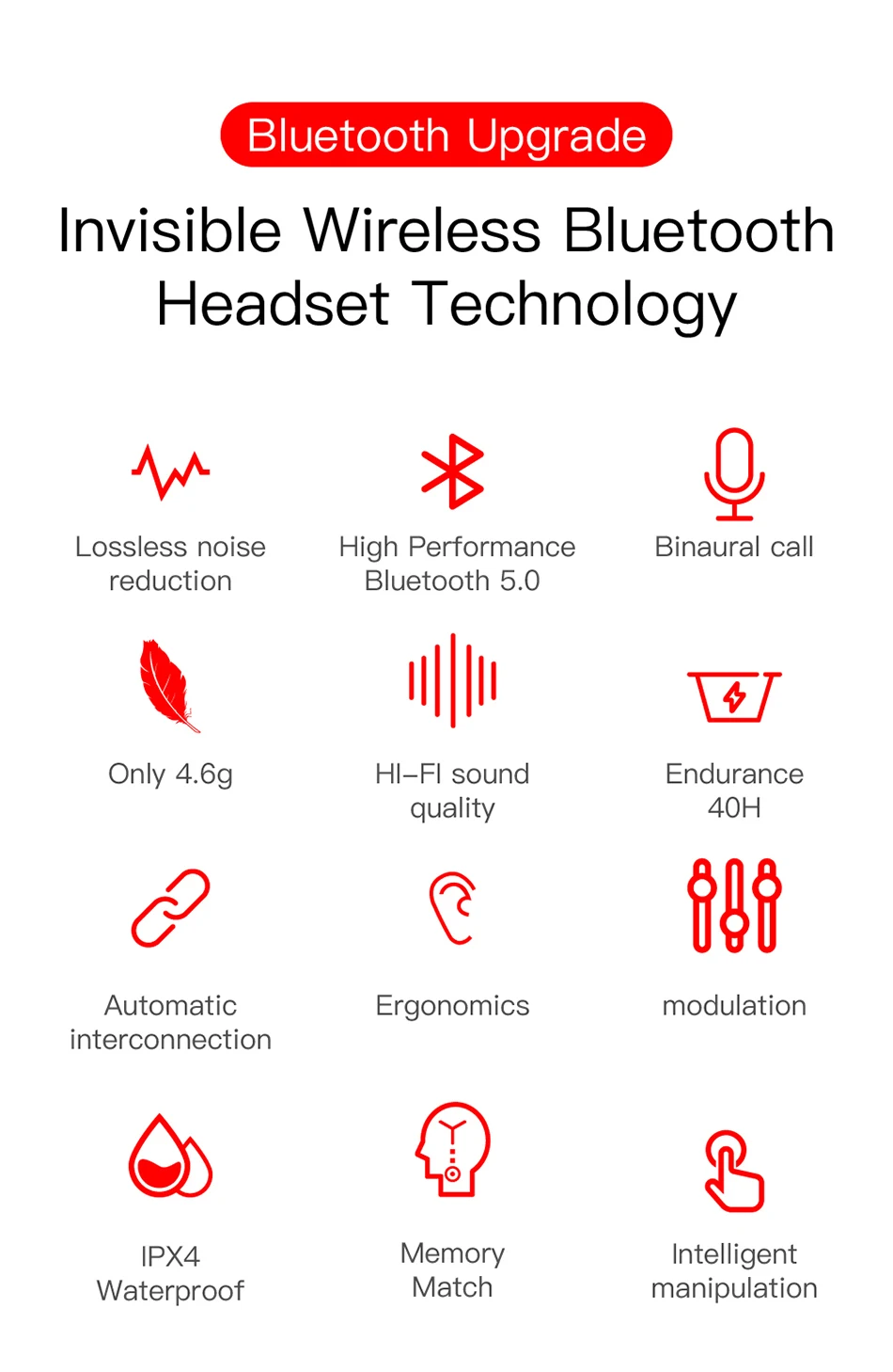 E6S беспроводные наушники Bluetooth 5,0 стерео наушники IPX6 Водонепроницаемый 280 мАч зарядная коробка для Xiaomi Android IOS