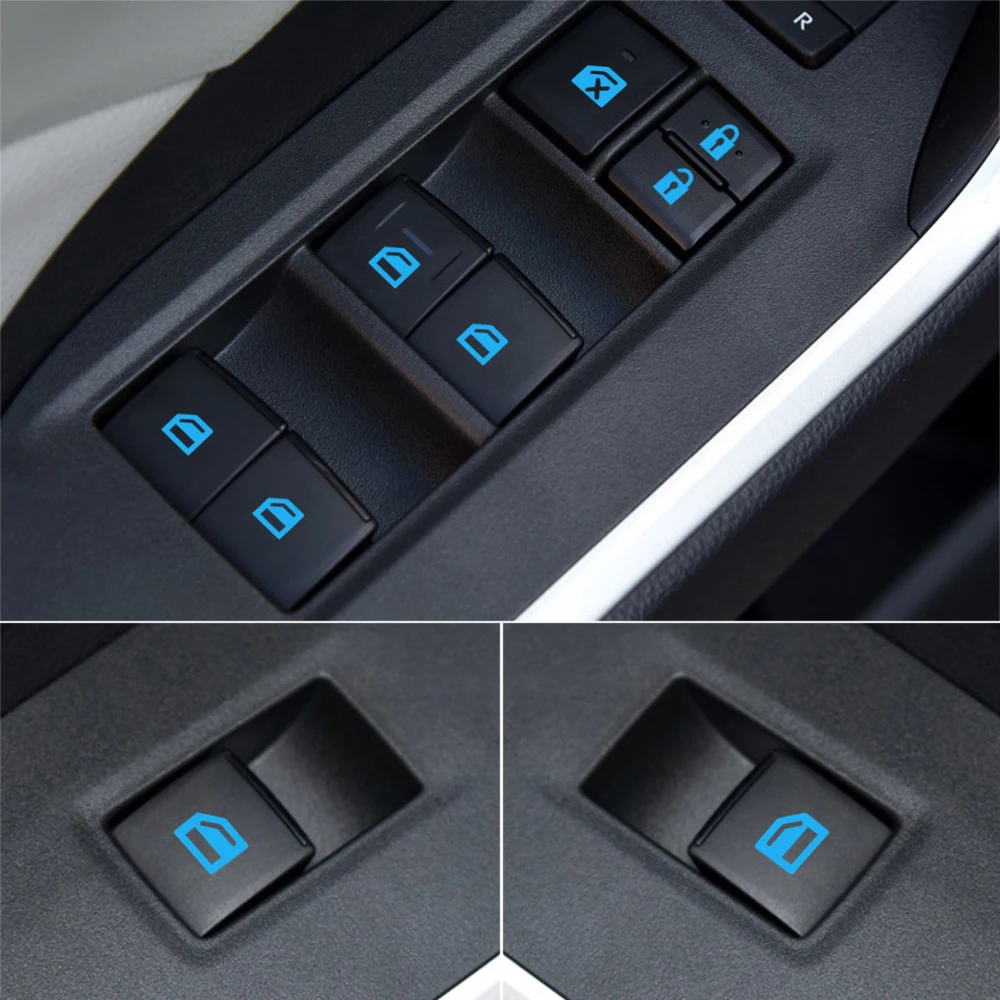 Автомобильная дверь окно светящаяся кнопка наклейка автомобильные аксессуары