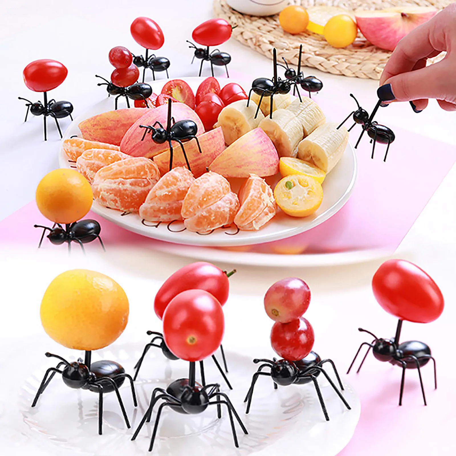 

2021 Creative Fork Cake Decorating Moulds Ant Fruit Fork Newest Tableware Multiple Use Snack Cake Dessert Forks For Party Cake