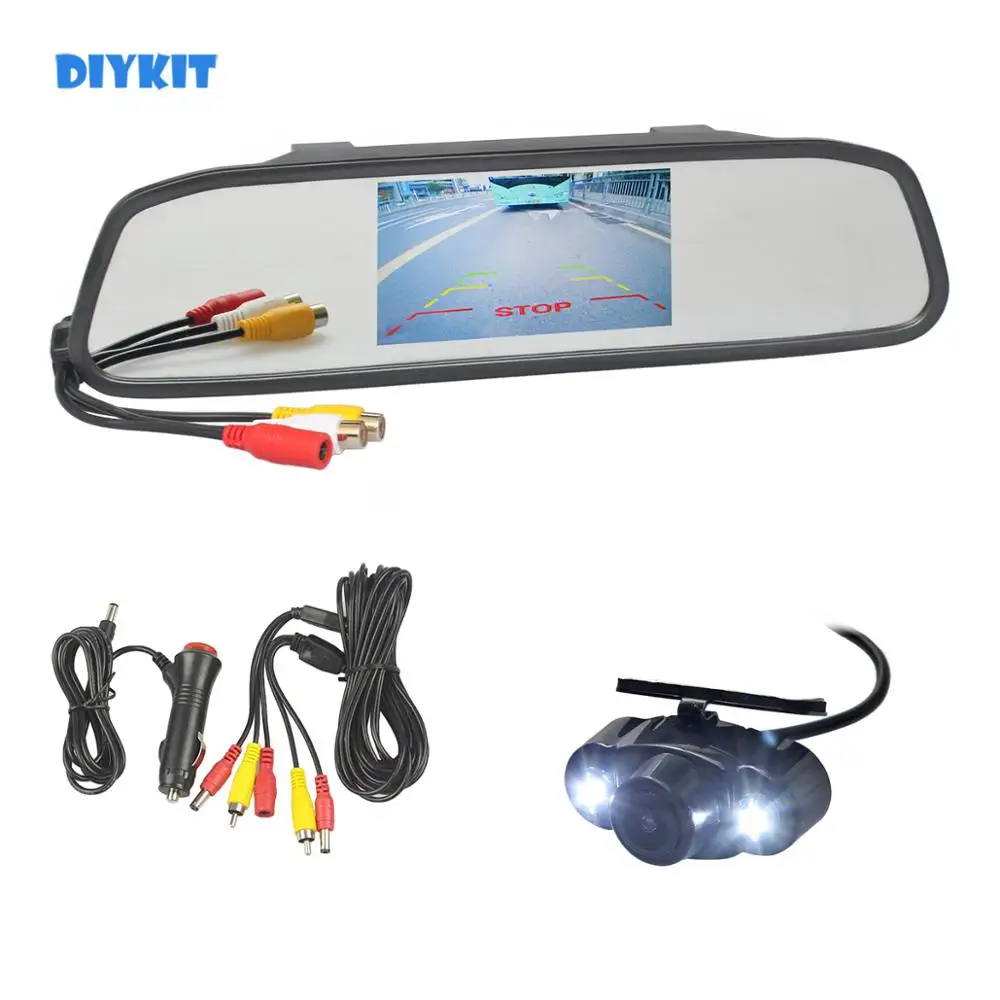 Зеркало заднего вида с ЖК-дисплеем 4 3 дюйма и светодиодный подсветкой |