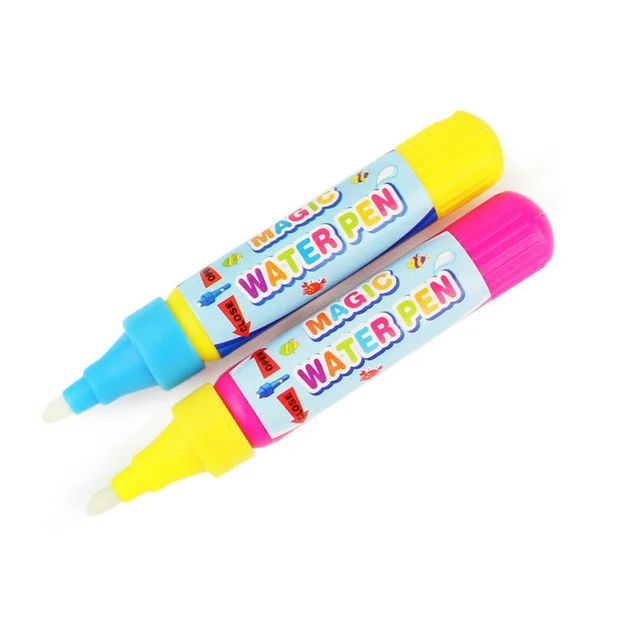 2 pens 74X49 см Коврик для рисования водой с волшебной ручкой каракули доска ковер живопись развивающие игрушки для детей - Цвет: 2 pens