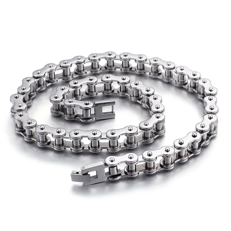 

New Punk Stainless Steel Bicycle Necklace Men Necklace Link Motorcycle Bike Chain For Best Friend Friendship Jewelry Gift