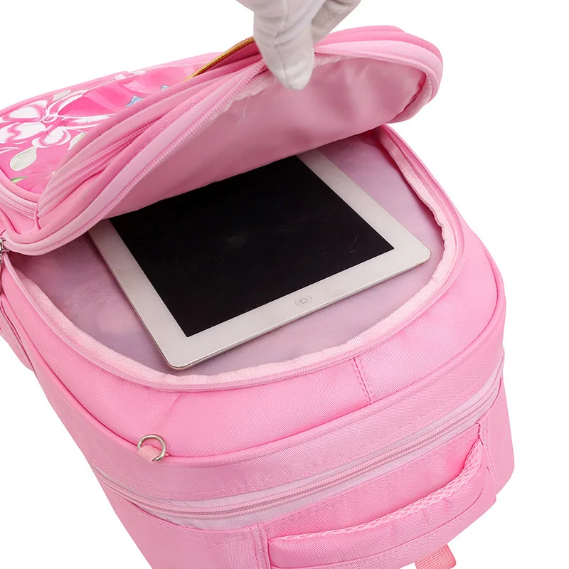 for cartoon princess school backpack Cute girls Orthopedic children school bag with pencil case Waterproof backpacks mochila