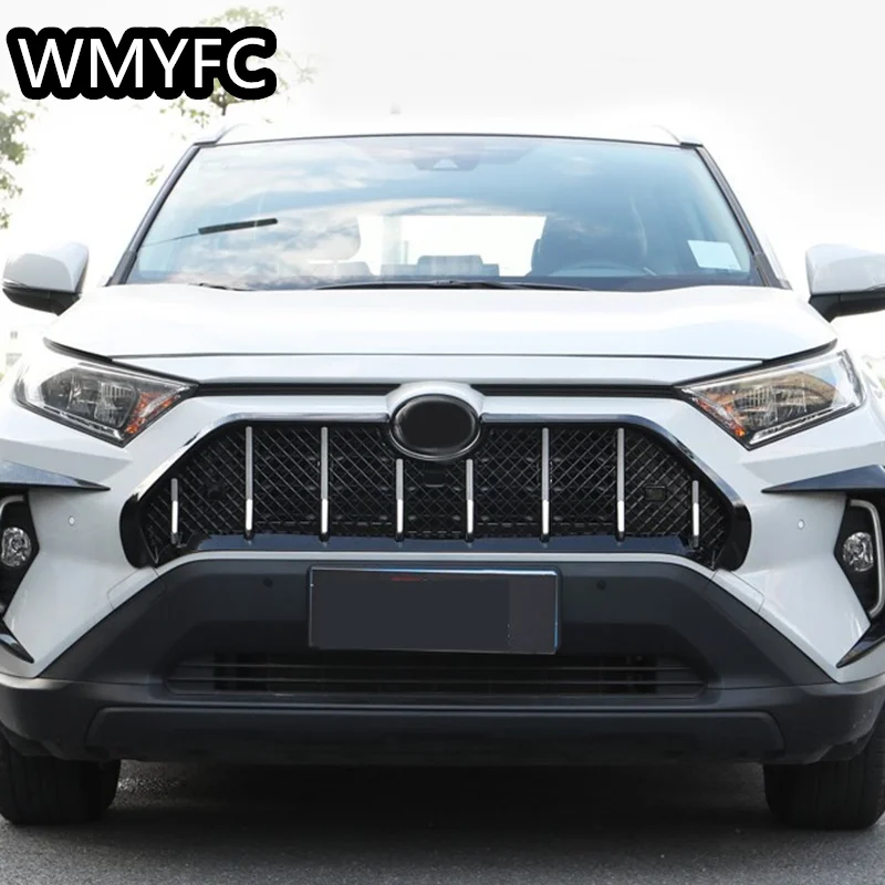

Front Head Center Grille Grills Frame Cover Trim For Toyota RAV4 RAV 4 LE/Hybrid 2019 2020 2021 ABS Car Accessories