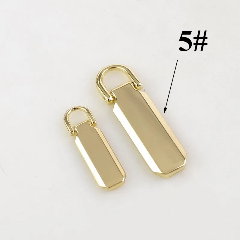 No5-lightgold 10 шт. съемные 3#5# металлические застежки-молнии съемники для молнии ползунки головы молний ремонтные комплекты молнии Pull Tab DIY аксессуары - Цвет: No5-lightgold