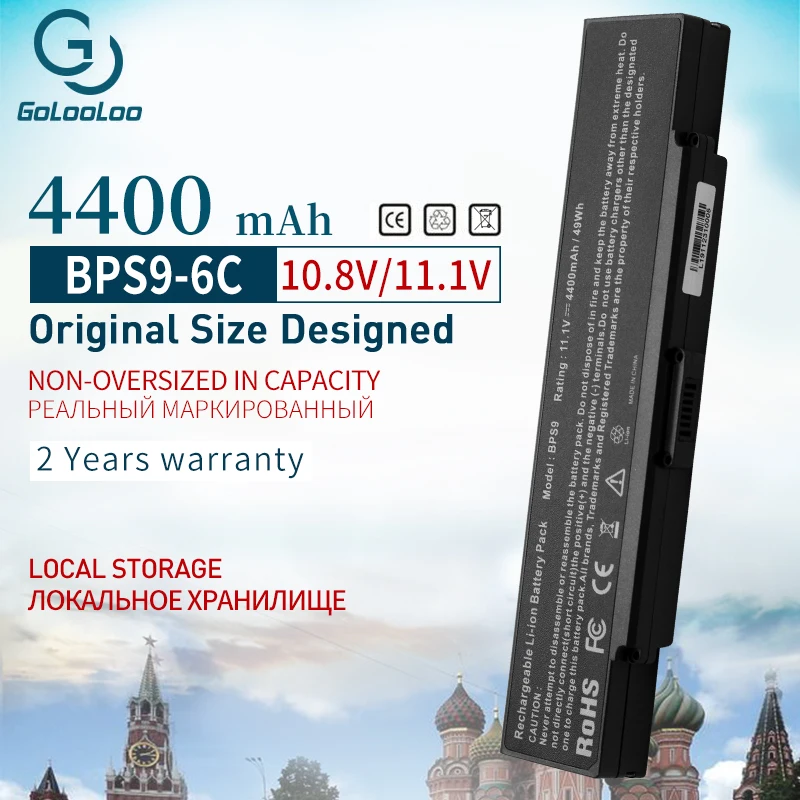 

Golooloo New Laptop Battery for Sony VGP-BPS10 VGP-BPS9 VGP-BPL9 VGP-BPL9C VGP-BPS9A/B VGP-BPS9/B VGP-BPS9/S VGN-AR41E VGN-AR49G