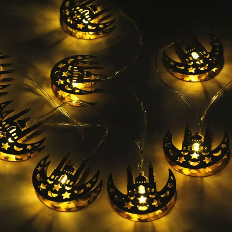 

LED Gold String light Ramadan Eid Mubarak Castle String Light Decoration