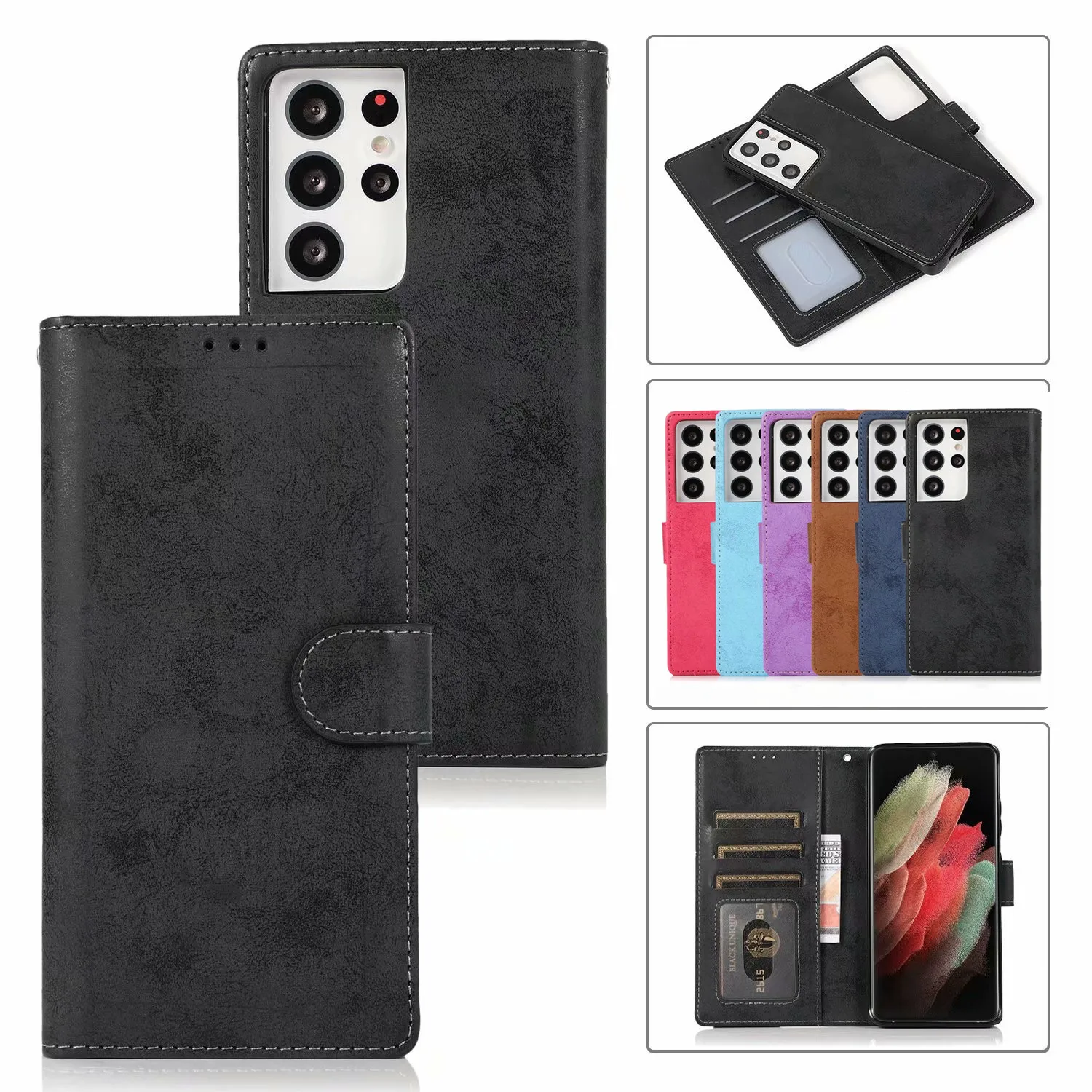 

Flip Case for Samsung Galaxy A50 A70 A12 A32 A52 A72 A21s A51 A71 Note 9 10 20 S21 S20 S10 S9 S8 PLUS FE Ultra Phone Bags Cover